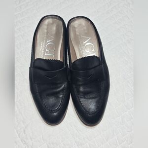 AGL Black Leather Loafers